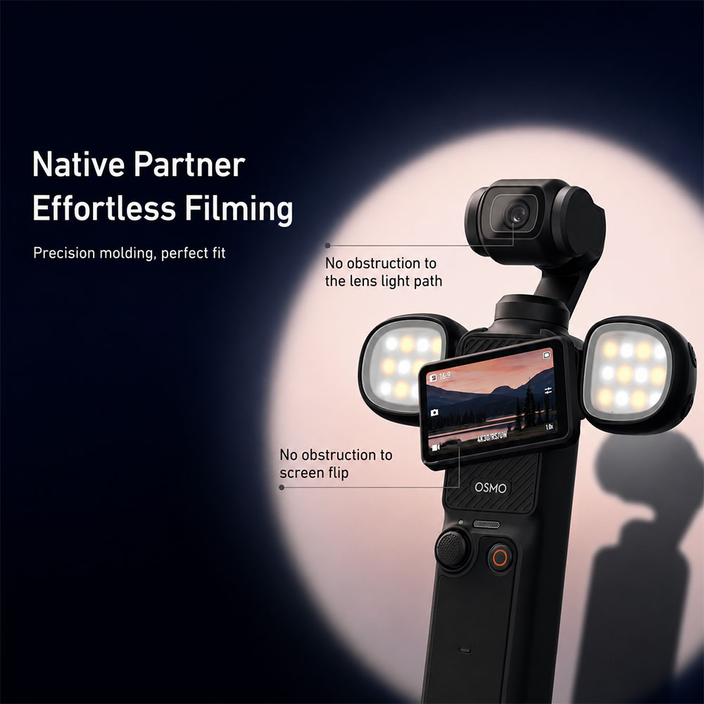 TELESIN Magnetic Dual Mini Fill Light LED for DJI Osmo Pocket 4 - S5-BGD-23-TDJ Gambar produk TELESIN Magnetic Dual Mini Fill Light LED for DJI Osmo Pocket 4 - S5-BGD-23-TDJ - 1