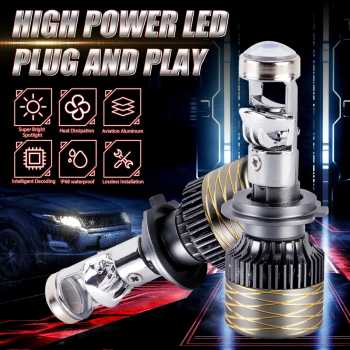 Driveyes Lampu Depan Mobil Headlamp LED H4 6000K 3800 Lumens 2 PCS - A81