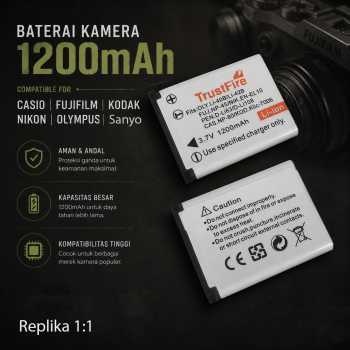 Gambar produk TrustFire Baterai Kamera CASIO FUJIFILM KODAK NIKON OLYMPUS 1200mAh - Li-42B (Replika 1:1)