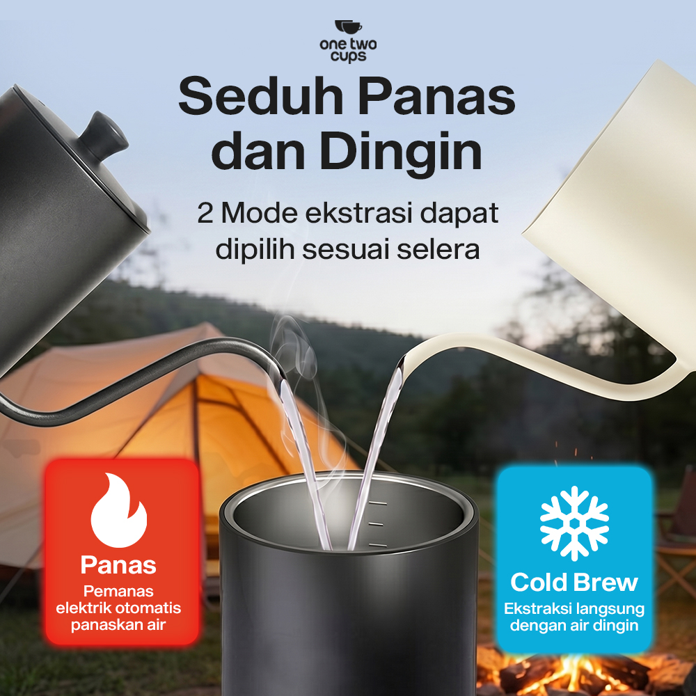 One Two Cups Portable Coffee Maker 2in1 20 Bar 1500mAh for Nespresso - HS9440-2S Gambar produk One Two Cups Portable Coffee Maker 2in1 20 Bar 1500mAh for Nespresso - HS9440-2S - 2