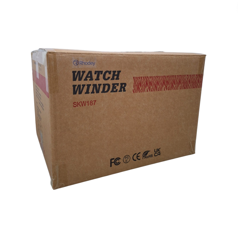 Rhodey Watch Winder Box Automatic Kotak Display Jam Tangan 12 Slot - SKW187 Gambar produk Rhodey Watch Winder Box Automatic Kotak Display Jam Tangan 12 Slot - SKW187 - Kemasan