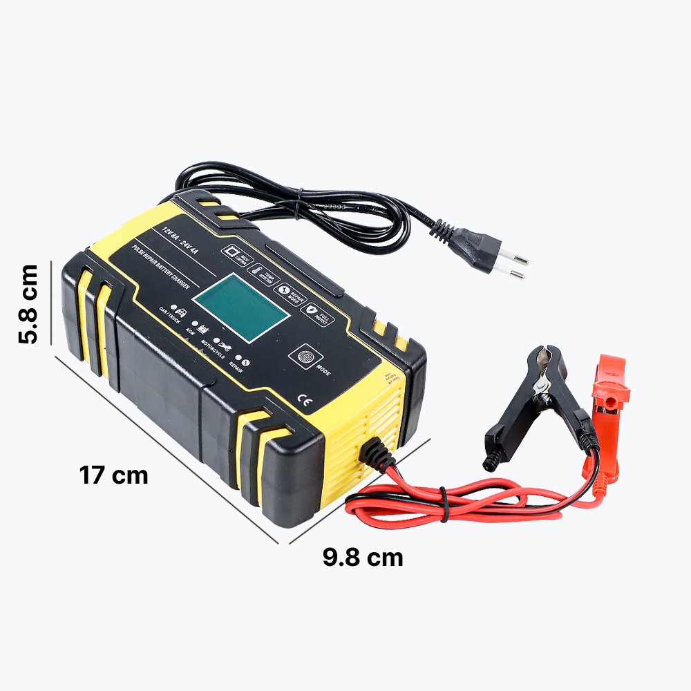 FOXSUR Charger Aki Mobil Motor Intelligent Battery Charger 12/24V 8A - FBC122408D Gambar produk FOXSUR Charger Aki Mobil Motor Intelligent Battery Charger 12/24V 8A - FBC122408D - 8