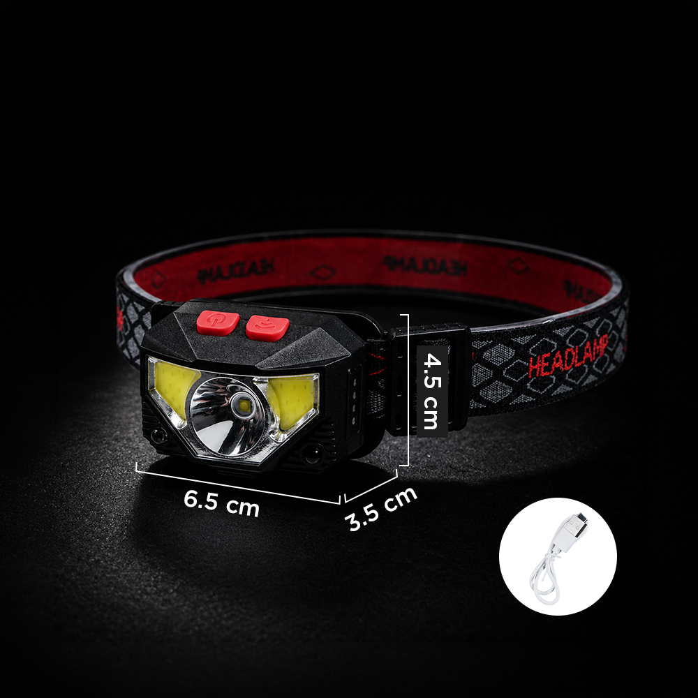 HOSPORT Senter Kepala Headlamp LED Dual Light IPX45 800 Lumens 3W - HE50 Gambar produk HOSPORT Senter Kepala Headlamp LED Dual Light IPX45 800 Lumens 3W - HE50 - 8