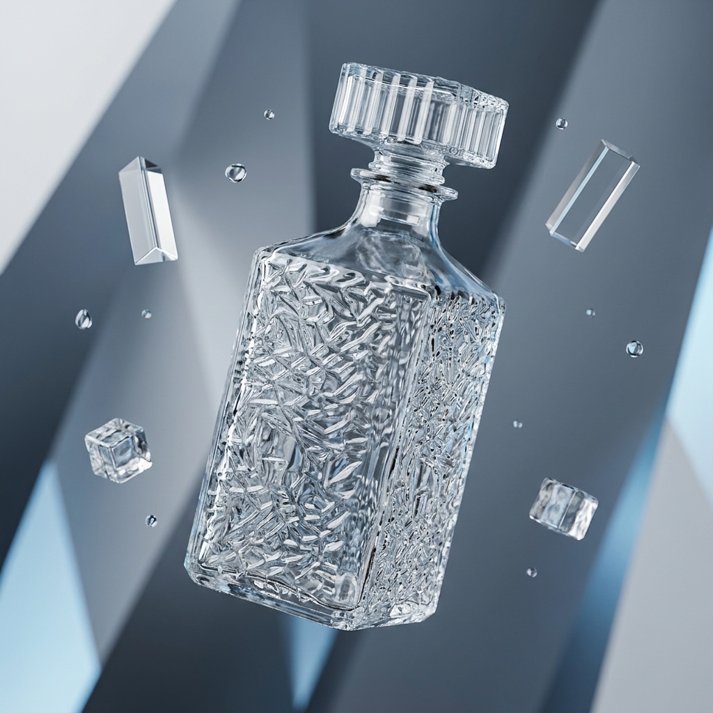 One Two Cups Whisky Decanter Glass Bottle Liquor Scotch Luxury 950ml Ice Vase - AL95 Gambar produk One Two Cups Whisky Decanter Glass Bottle Liquor Scotch Luxury 950ml Ice Vase - AL95 - 1