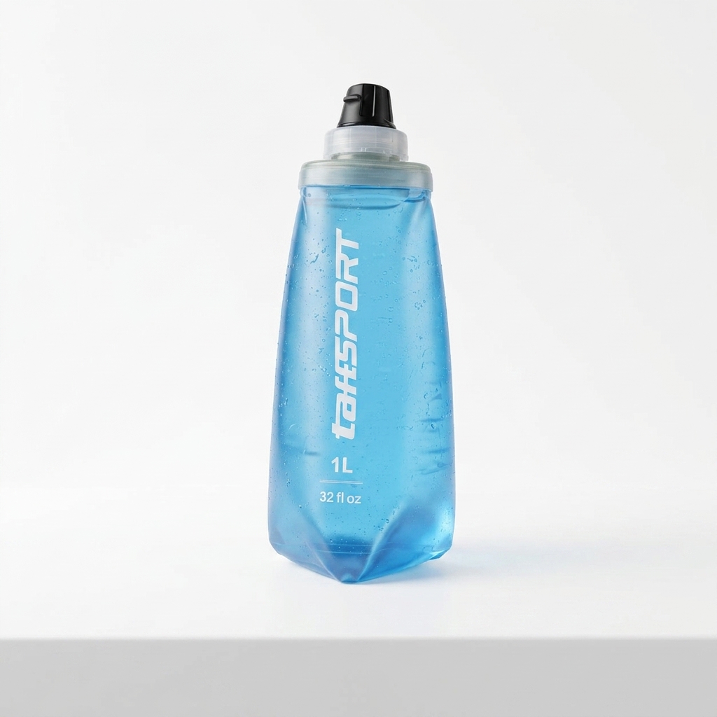 TaffSPORT Botol Minum Lipat Soft Flask Foldable Water Bootle TPU 1L - TS-10 Gambar produk TaffSPORT Botol Minum Lipat Soft Flask Foldable Water Bootle TPU 1L - TS-10 - 2