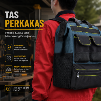 NUIJIA Tas Perkakas Tukang Mekanik Storage Tool Backpack 31x20x43cm - ISY03