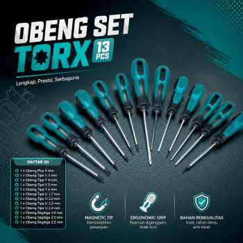 Taffware Obeng Set Torx Screwdriver Bit Household Repair Tools 13 PCS - RL13