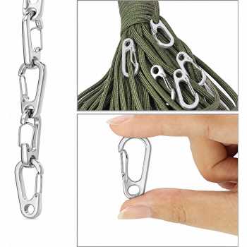 Gambar produk TaffSPORT Karabiner Mini D-type Hanging Keychain EDC Outdoor Metal - AT36 - 2