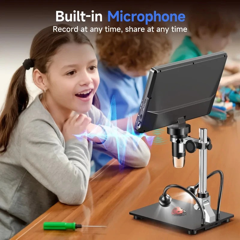 Taffware Mikroskop Digital Monitor 1080P 1200x 10.1 Inch IPS 3000mAh - DM12 Gambar produk Taffware Mikroskop Digital Monitor 1080P 1200x 10.1 Inch IPS 3000mAh - DM12 - 5