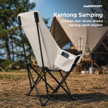 Gambar produk TaffSPORT Kursi Lipat Outdoor Camping Portable Oxford Folding Chair - TP2 - 4