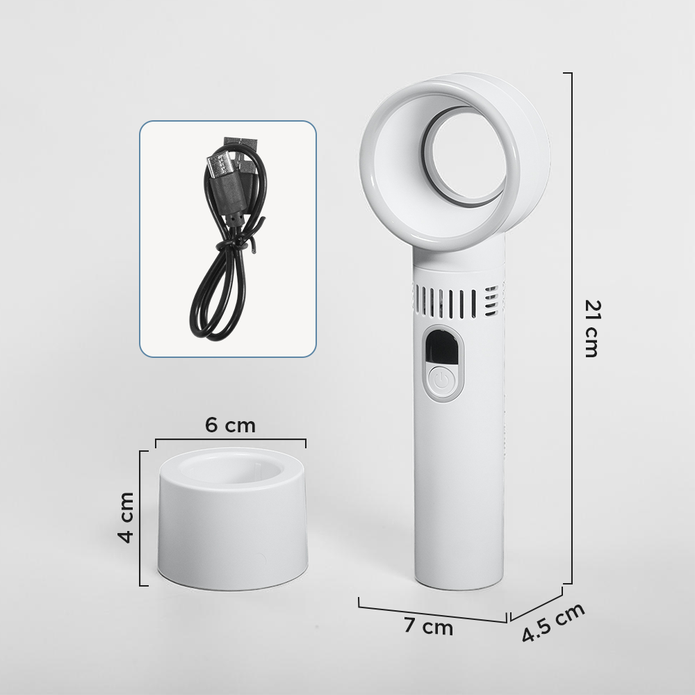 SMZERO10 Kipas Angin Portable Bladeless Handheld Fan 1200mAh - ZERO10 Gambar produk SMZERO10 Kipas Angin Portable Bladeless Handheld Fan 1200mAh - ZERO10 - 7