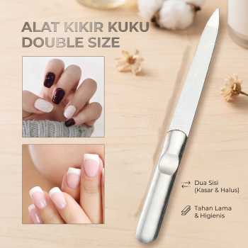 GOOMICK Alat Kikir Kuku Pengkilap Nano File Double Side Stainless - G95