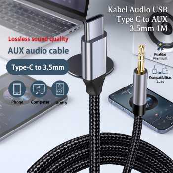 ChicRain Kabel Audio Speaker USB Type C to AUX 3.5mm Stable Signal 1M - CR-35