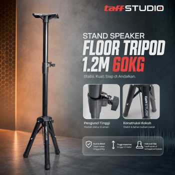 TaffSTUDIO Floor Tripod Stand Speaker Audio System 1.2M - CZS60100