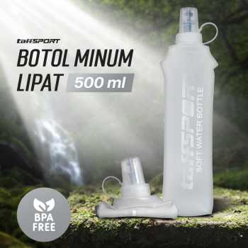 TaffSPORT Botol Minum Lipat Soft Flask Foldable Water Bottle TPU 500ml - TF-50