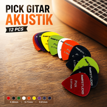 Gambar produk TaffSTUDIO Pick Gitar Akustik 12 PCS - AP-12P