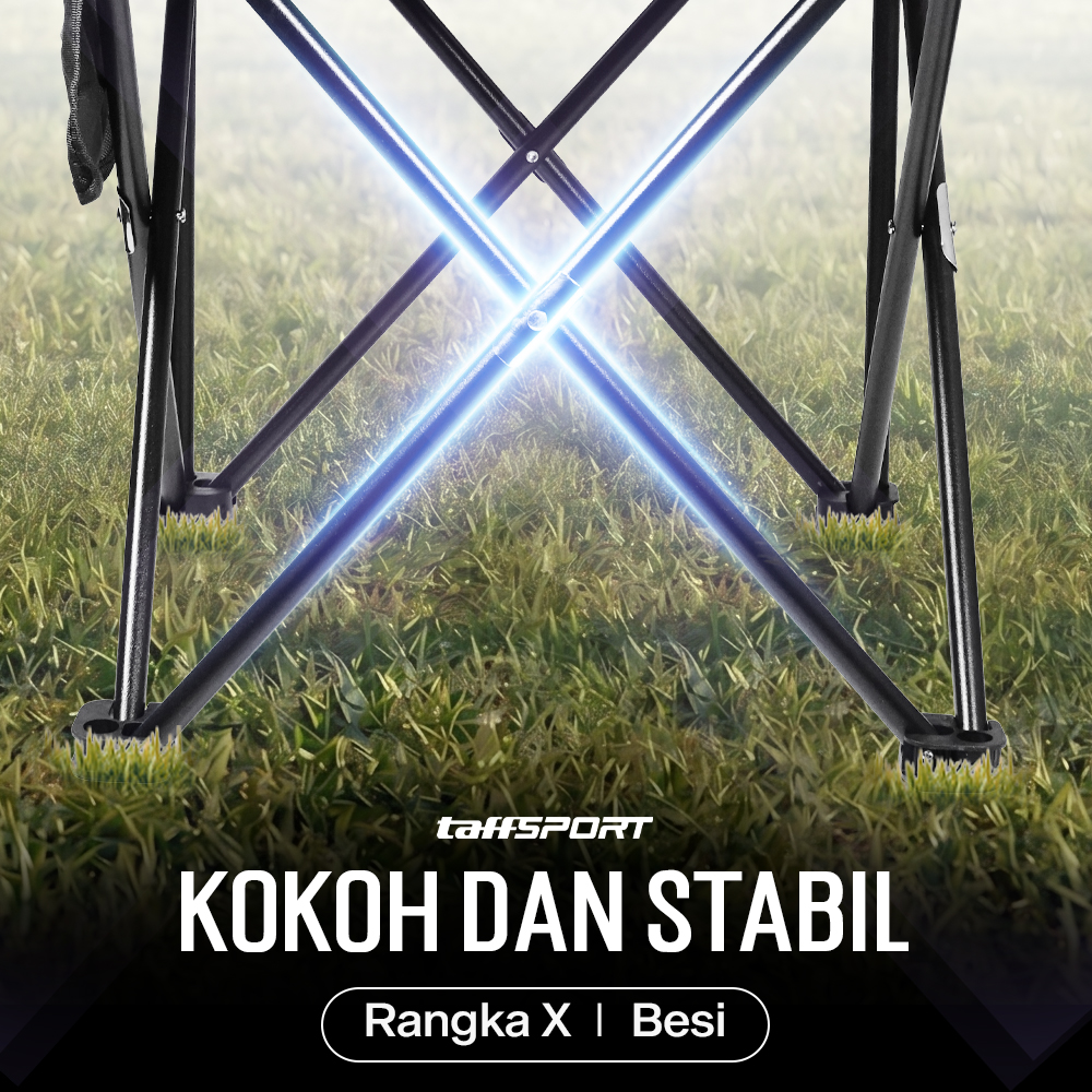Gambar produk TaffSPORT Kursi Lipat Outdoor Camping Portable Oxford Folding Chair M - OL3336 - 2