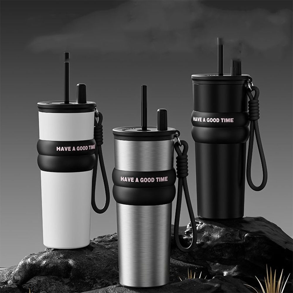 One Two Cups Botol Minum Tumbler Air Panas Dingin with Straw 710ml - YS-1000 Gambar produk One Two Cups Botol Minum Tumbler Air Panas Dingin with Straw 710ml - YS-1000 - 1