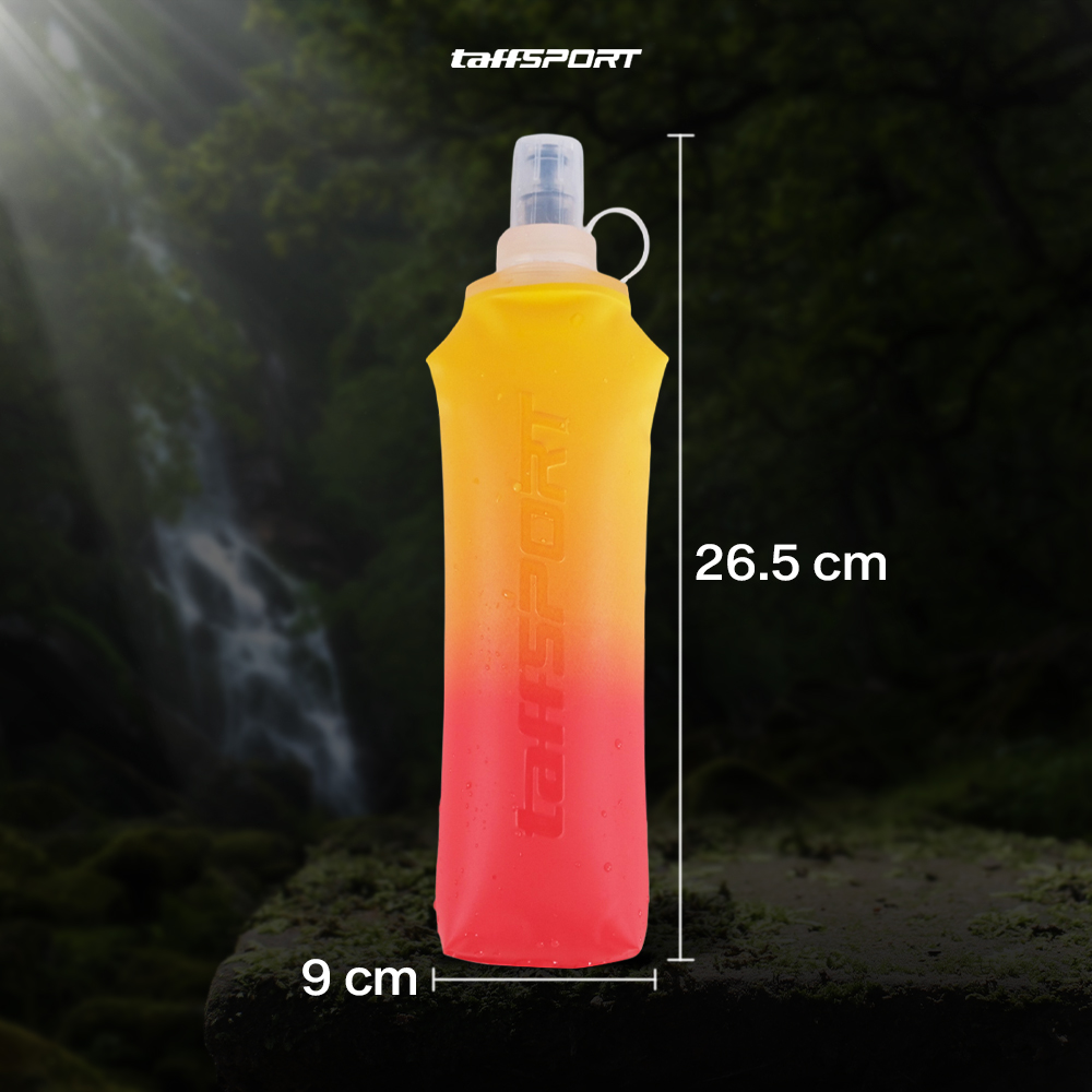TaffSPORT Botol Minum Lipat Soft Flask Foldable Water Bottle TPU 500ml - TF-50 Gambar produk TaffSPORT Botol Minum Lipat Soft Flask Foldable Water Bottle TPU 500ml - TF-50 - 8