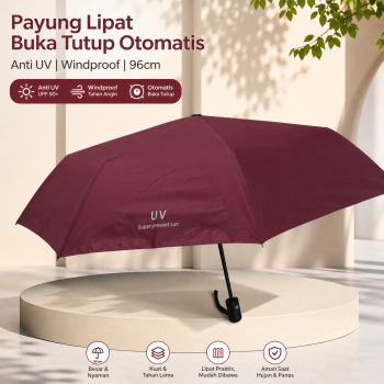 YADA Payung Lipat Buka Tutup Otomatis Anti UV Windproof 8 Bone 96cm - YD98