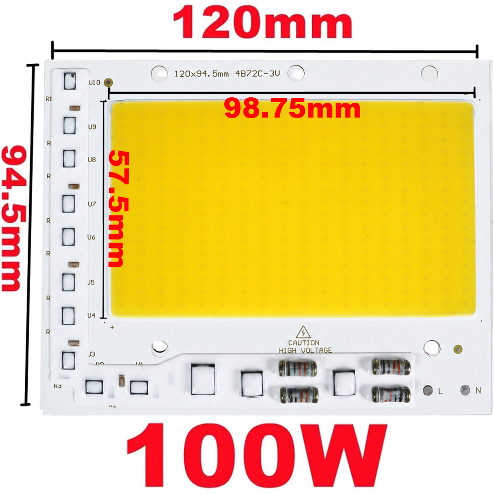 Ovicart LED COB Chip Driver Free 220V 5054 Lamp Board Beads 304 Warm White 3500K 100W - HO15 Gambar produk Ovicart LED COB Chip Driver Free 220V 5054 Lamp Board Beads 304 Warm White 3500K 100W - HO15 - 8