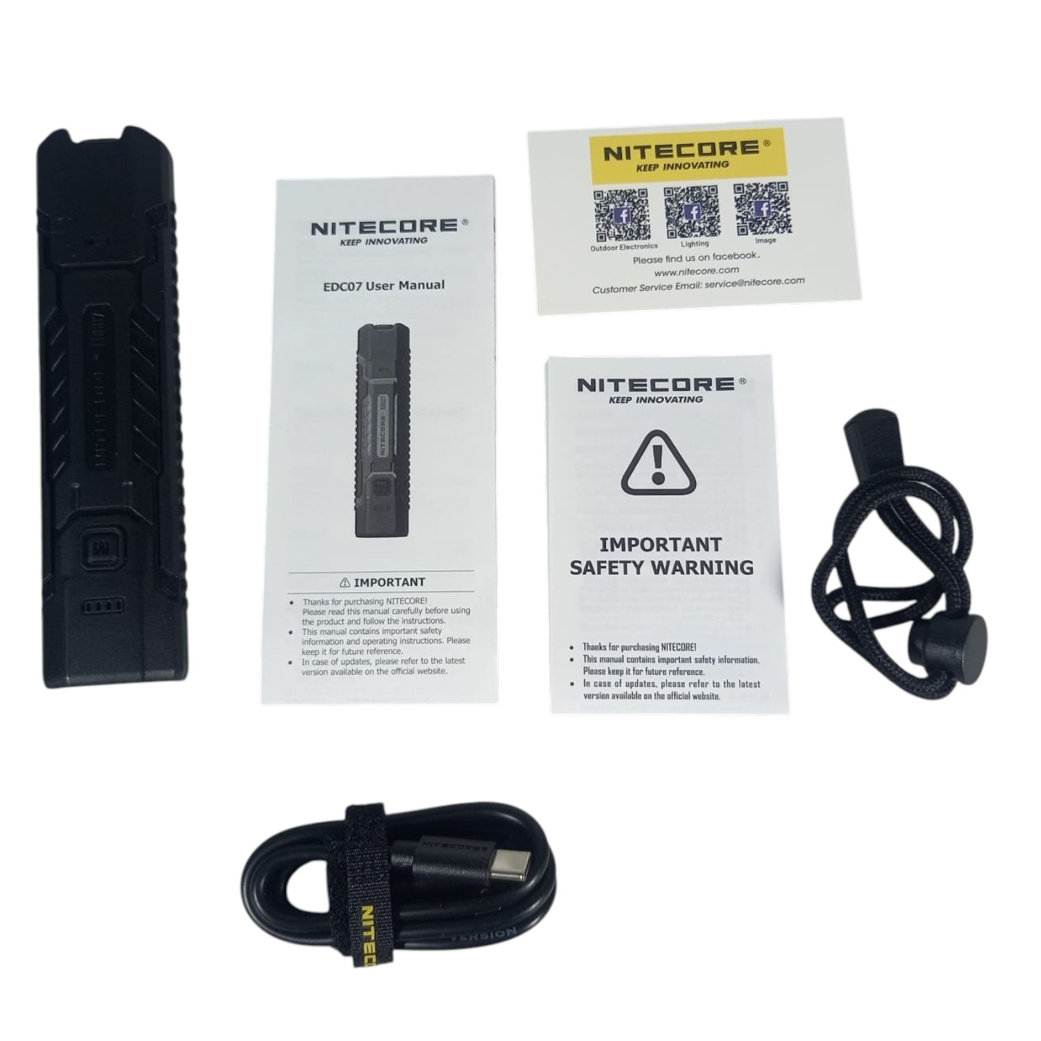 Gambar produk NITECORE Senter LED Flashlight 3 Color Rechargeable IP67 1500 Lumens - EDC07 - 8