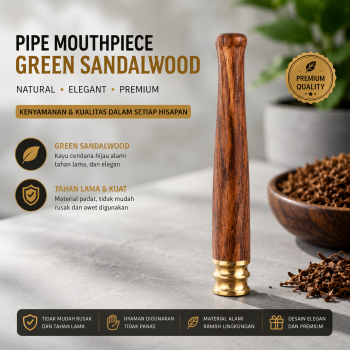 Madera Pipa Rokok Kayu Once Washable Filter Green Sandalwood - A59