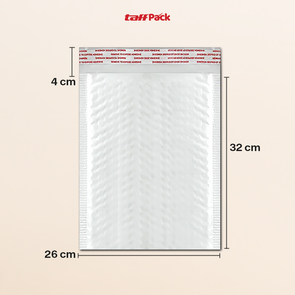 TaffPACK Bubble Mailer Kantong Packing Self Seal 80G 26x32+4cm 150PCS - TB2632 Gambar produk TaffPACK Bubble Mailer Kantong Packing Self Seal 80G 26x32+4cm 150PCS - TB2632 - 8