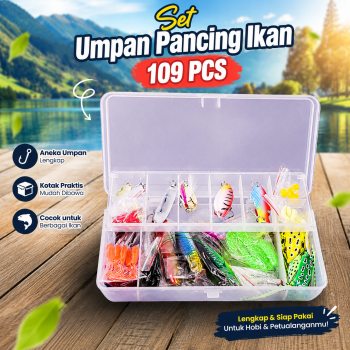 Gambar produk TaffSPORT Set Umpan Pancing Ikan Fishing Bait Kit 109 PCS - DWS250-A