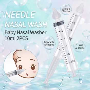 BabyAge Baby Nose Cleaner Infant Nasal Aspirator Washer 10ml 2 PCS - BB2