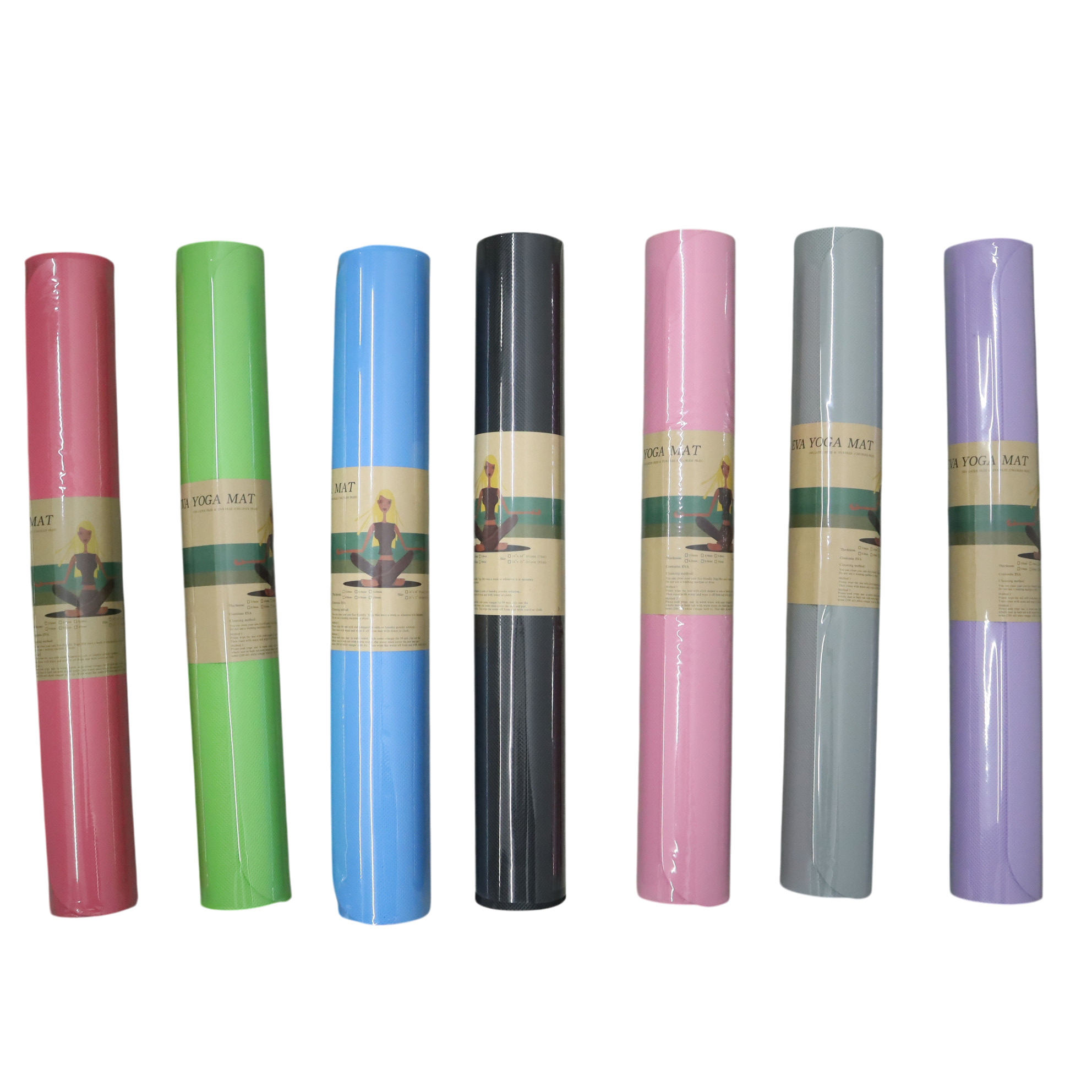 Matras Yoga Mat Pilates Anti Slip PVC 173x61cm - Q4 Gambar produk Matras Yoga Mat Pilates Anti Slip PVC 173x61cm - Q4 - Kemasan
