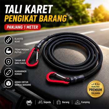 Januel Tali Karet Pengikat Barang Bagasi Motor Elastic Cord Strap - Jn61