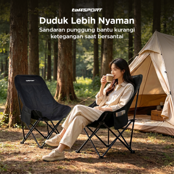 Gambar produk TaffSPORT Kursi Lipat Outdoor Camping Portable Oxford Folding Chair - TP2 - 3