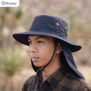 Rhodey Topi Rimba Outdoor Anti UV Boonie Hat Nylon with Neck Flap - PF005