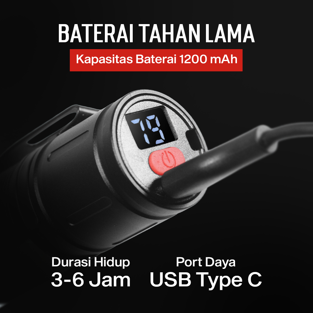 XIWANGFIRE Senter LED Mini Flashlight LCD Display Telescopic 1200mAh - XF-12 Gambar produk XIWANGFIRE Senter LED Mini Flashlight LCD Display Telescopic 1200mAh - XF-12 - 5