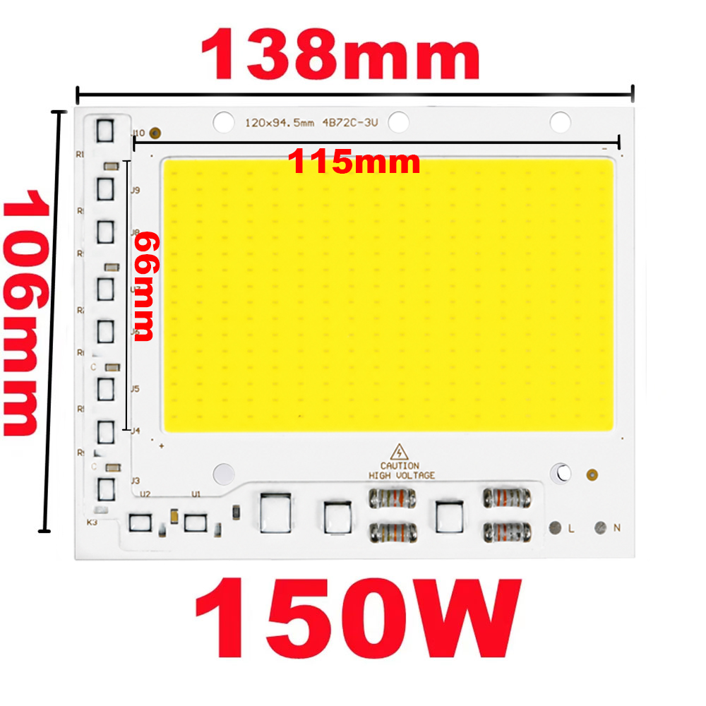 Ovicart LED COB Chip Driver Free 220V 5054 Lamp Board Beads 304 Cool White 6500K 100W - HO15 Gambar produk Ovicart LED COB Chip Driver Free 220V 5054 Lamp Board Beads 304 Cool White 6500K 100W - HO15 - 8