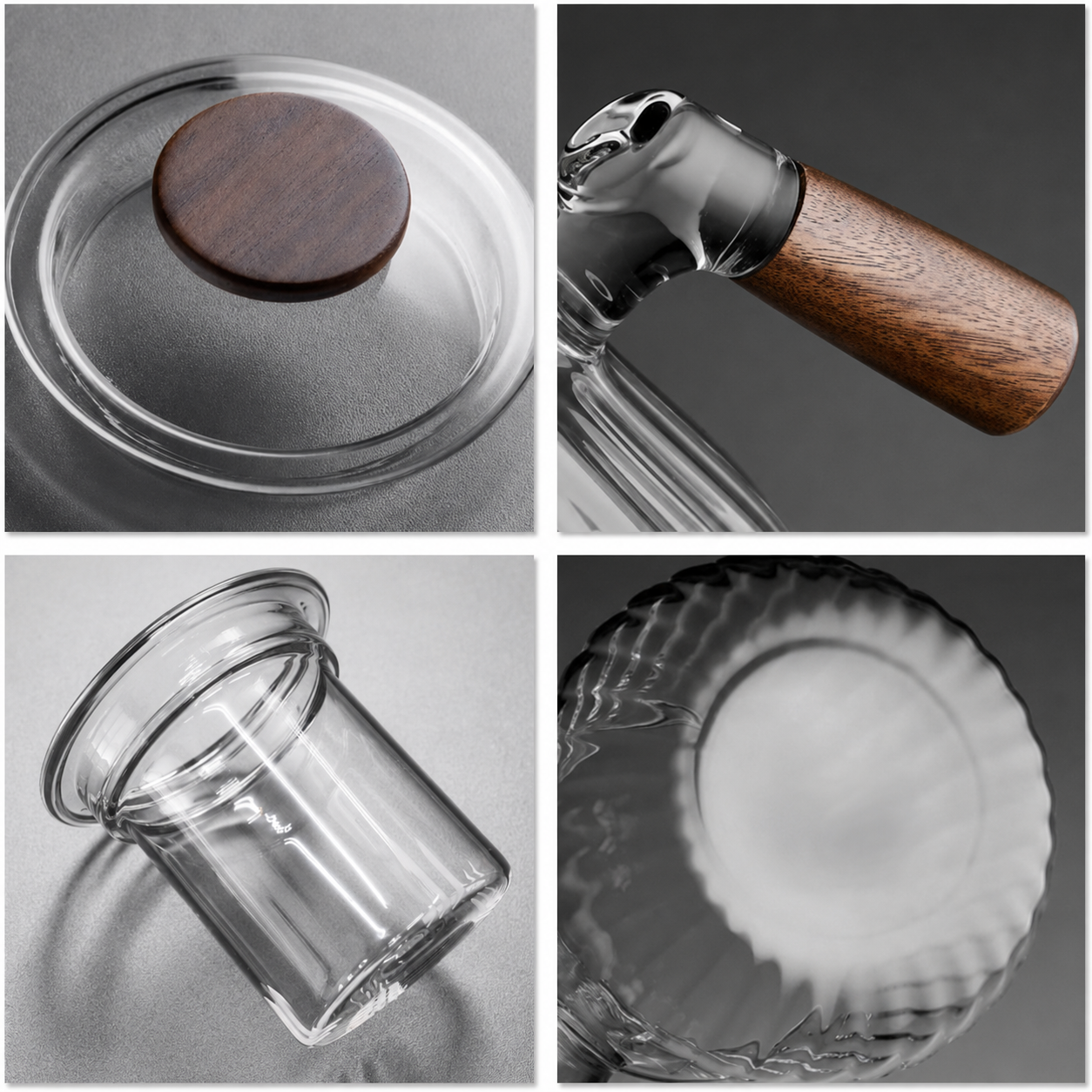 GAOPENG Teko Kaca Borosilikat Tahan Panas Handle Wood Tea Filter 590ml - GPN550 Gambar produk GAOPENG Teko Kaca Borosilikat Tahan Panas Handle Wood Tea Filter 590ml - GPN550 - 3