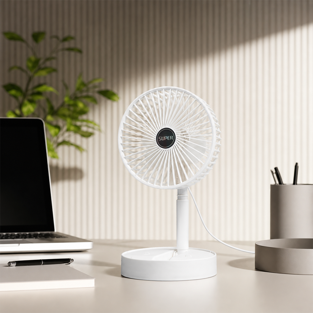 SUPER Kipas Angin Meja Portable Desk Fan USB 6.5 Inch 4.5W - A8 Gambar produk SUPER Kipas Angin Meja Portable Desk Fan USB 6.5 Inch 4.5W - A8 - 6