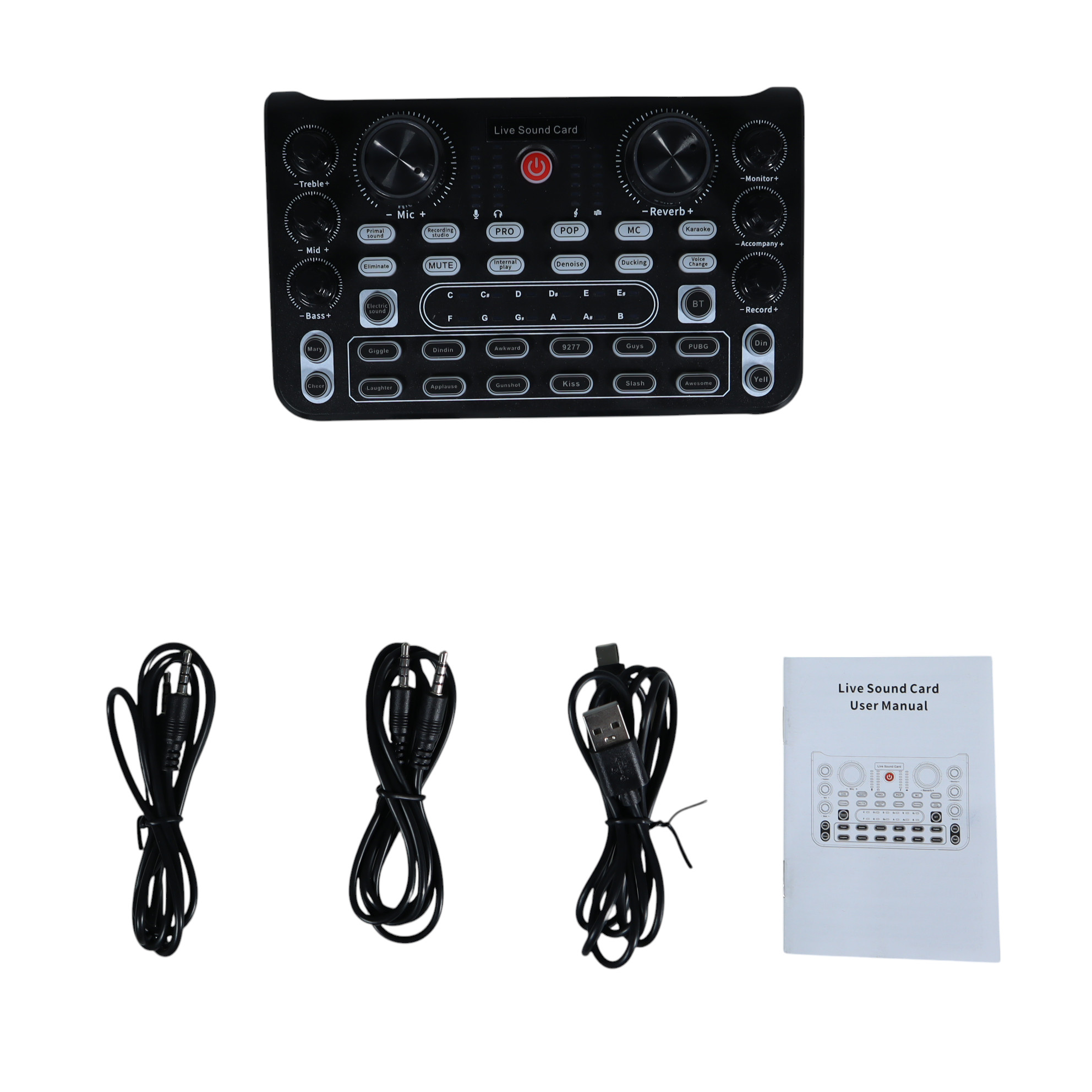 ZUNATE Mixer Audio External Sound Card Live Bluetooth 16 Effect - S6 Gambar produk ZUNATE Mixer Audio External Sound Card Live Bluetooth 16 Effect - S6 - 8
