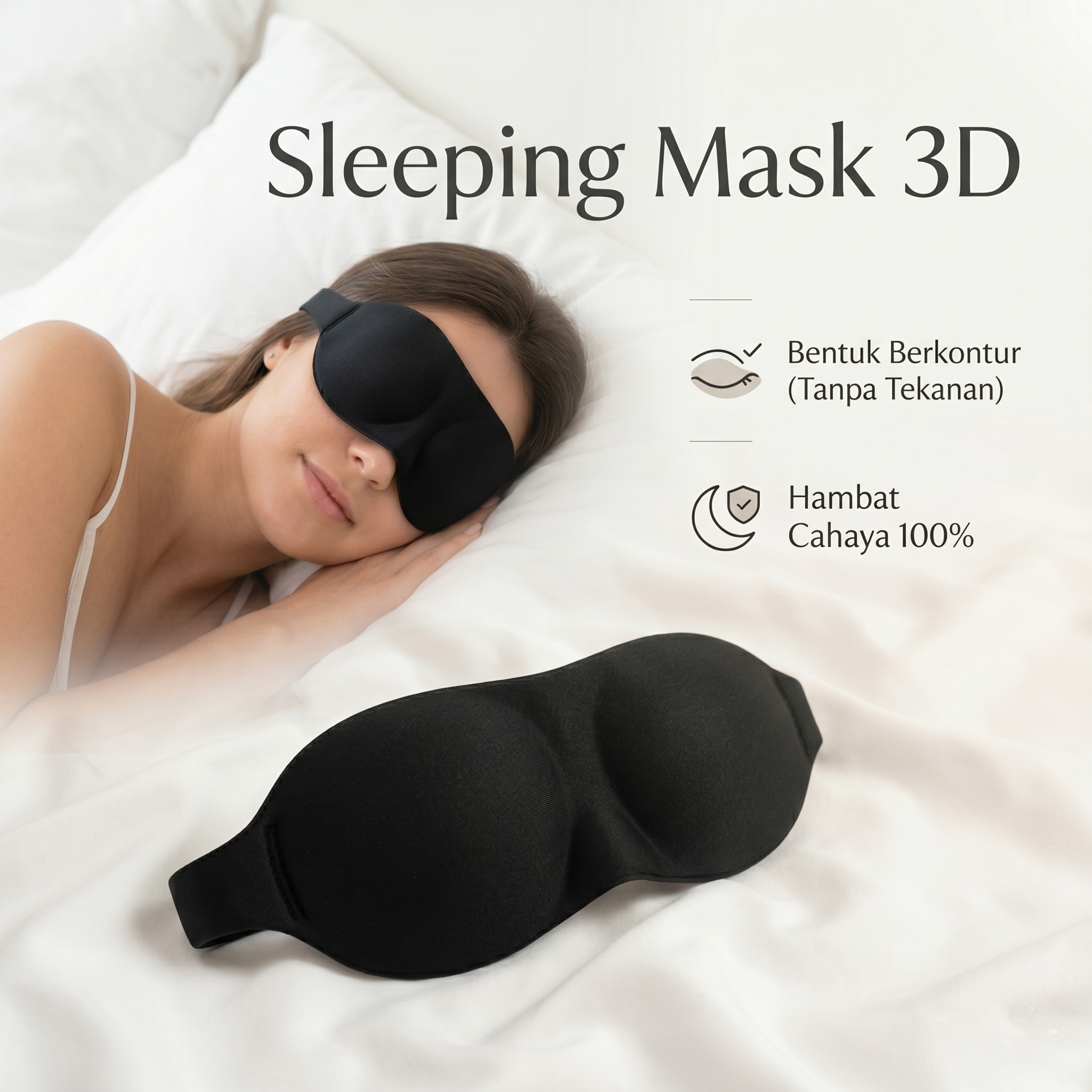 Rhodey Sleeping Mask 3D Eye Mask Tidur Anti Cahaya Penutup Mata Nyaman - LB03 Gambar produk Rhodey Sleeping Mask 3D Eye Mask Tidur Anti Cahaya Penutup Mata Nyaman - LB03 - Utama