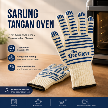 Gambar produk OVE Sarung Tangan Oven Tahan Panas Masak Heat Resistant Gloves - 540F