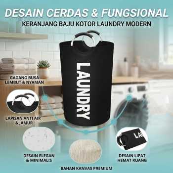 ECOZ Keranjang Baju Kotor Laundry Bag Foldable Oxford Double Layer - EC10