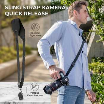 CADeN Sling Strap Kamera DSLR Mirrorless Quick Release Padded - SL-BK-3