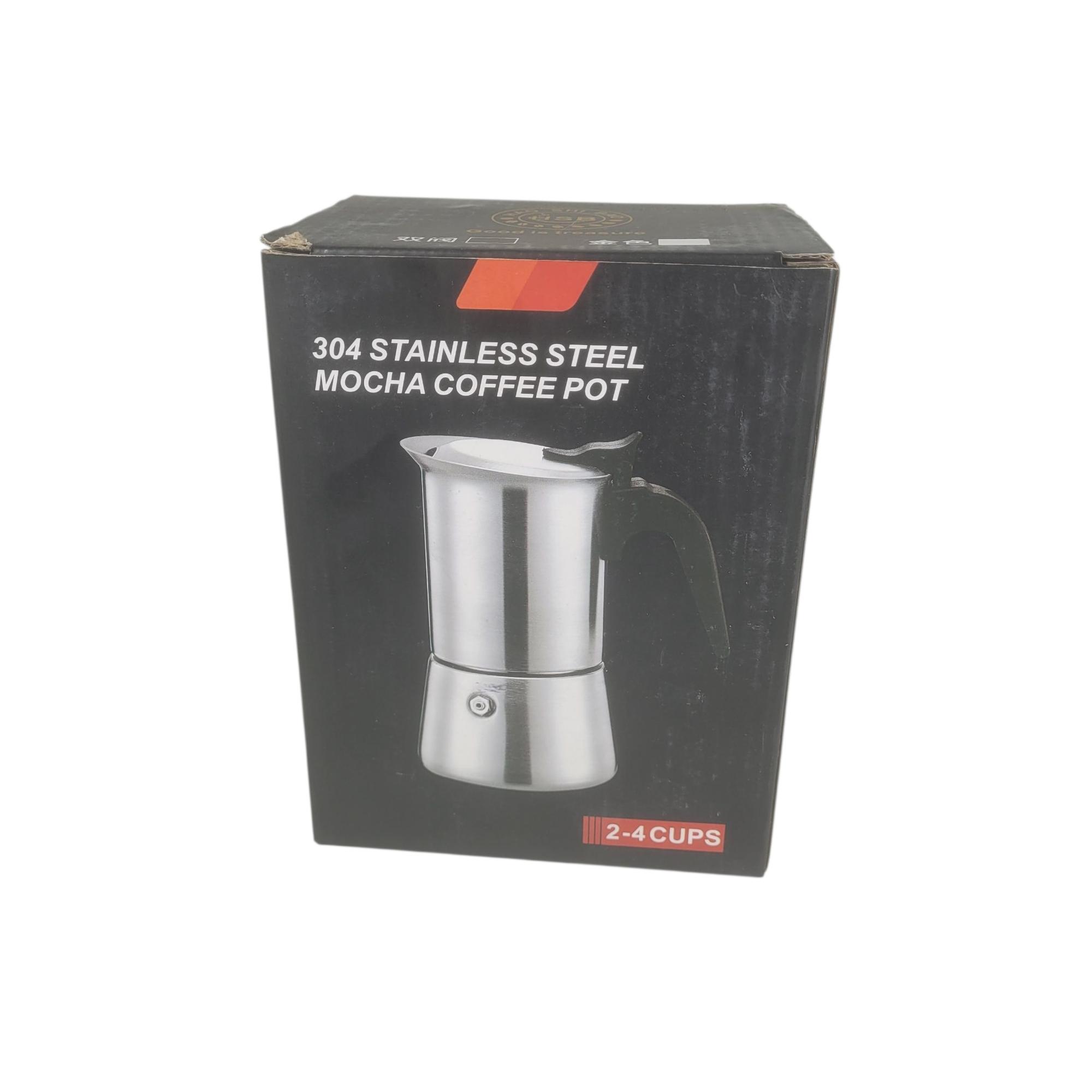 HSB Moka Pot Teko Kopi Espresso Coffee Maker Stovetop Dual Valve 200ml - Z60 Gambar produk HSB Moka Pot Teko Kopi Espresso Coffee Maker Stovetop Dual Valve 200ml - Z60 - Kemasan