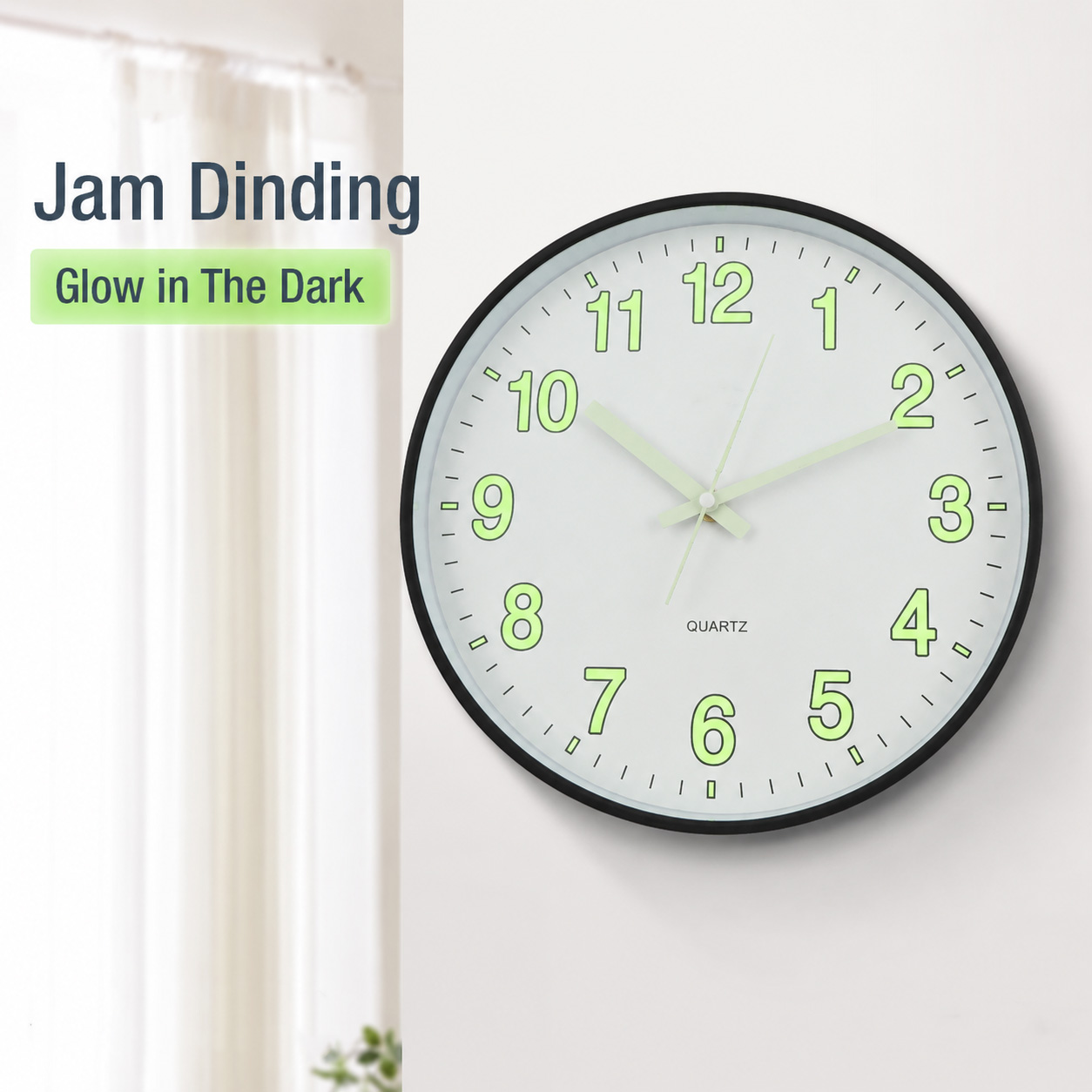 DnX Jam Dinding Bulat Quartz Luminous Glow in The Dark Simple 29cm - INU7 Gambar produk DnX Jam Dinding Bulat Quartz Luminous Glow in The Dark Simple 29cm - INU7 - Utama