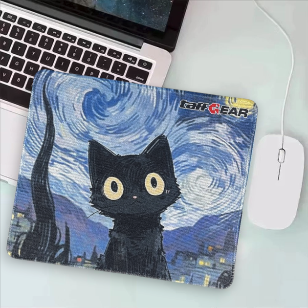 TaffGEAR Mouse Pad Gaming Starry Night Black Cat Desk Mat 300x250x3mm - RO80 Gambar produk TaffGEAR Mouse Pad Gaming Starry Night Black Cat Desk Mat 300x250x3mm - RO80 - Utama