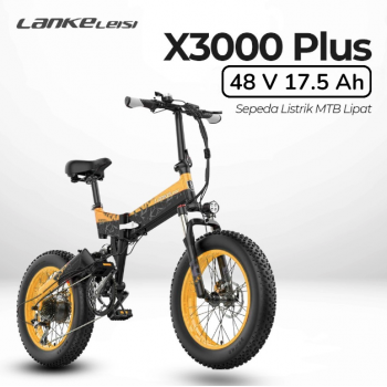 Lankeleisi Sepeda Listrik Lipat MTB Folding Bike 20 Inch 48V 17.5Ah - X3000 Plus