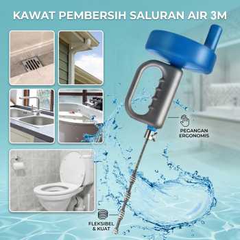 Gambar produk CHFENGASQ Kawat Pembersih Saluran Air Toilet Cleaner Dredger Blockage 3M - CHF1