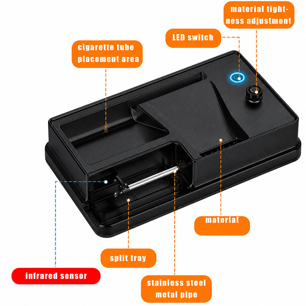 JOUGE Alat Linting Rokok 2in1 Electric Cigarette Roller 6.5mm 8mm - H10 Gambar produk JOUGE Alat Linting Rokok 2in1 Electric Cigarette Roller 6.5mm 8mm - H10 - 1