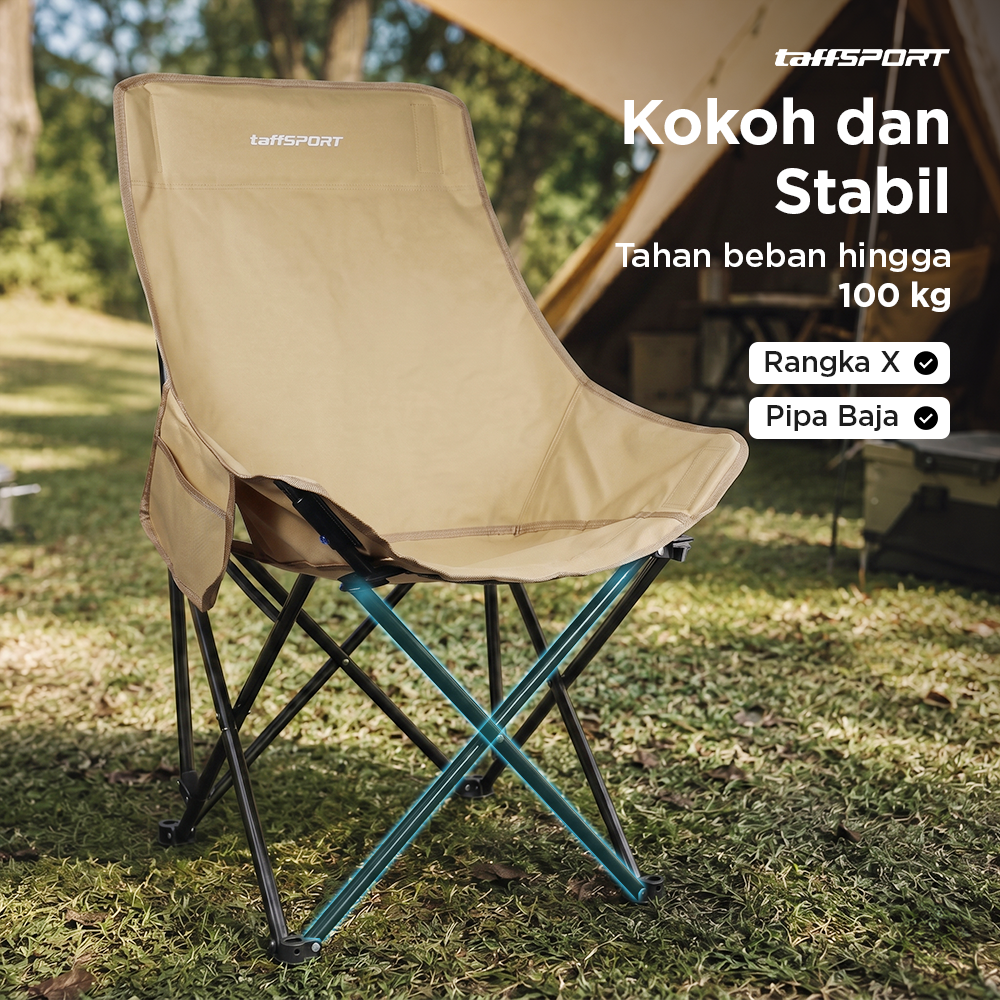 Gambar produk TaffSPORT Kursi Lipat Outdoor Camping Portable Oxford Folding Chair - FO021 - 2